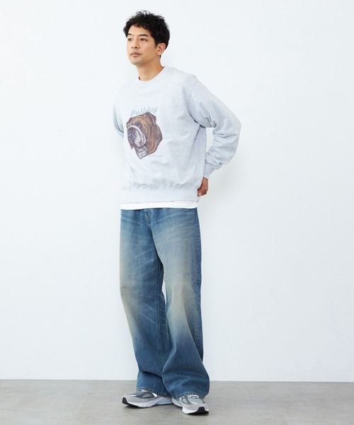 Lee(リー)の「Lee/リー VINTAGE PRINT SWEAT/プリントスウェット(スウェット・メンズ・グレー/グレー系その他2/グレー系その他3・MEDIUM/LARGE/X-LARGE/SMALL)」の9枚目の写真