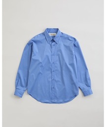 THE SHINZONE シャツ ブルー ブロード　ロゴ刺繍 25SMSBL12]THE SHINZONE(ザ シンゾーン) SHORT PECK SHIRT
