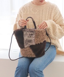 MIAN  | ファー切り替え2wayトートバッグ(トートバッグ)