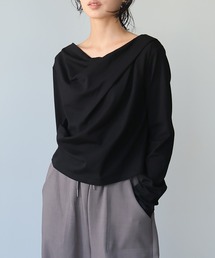 itto...（イット）の「デコルテ美ストレッチドレープカットソー（Tシャツ/カットソー）」