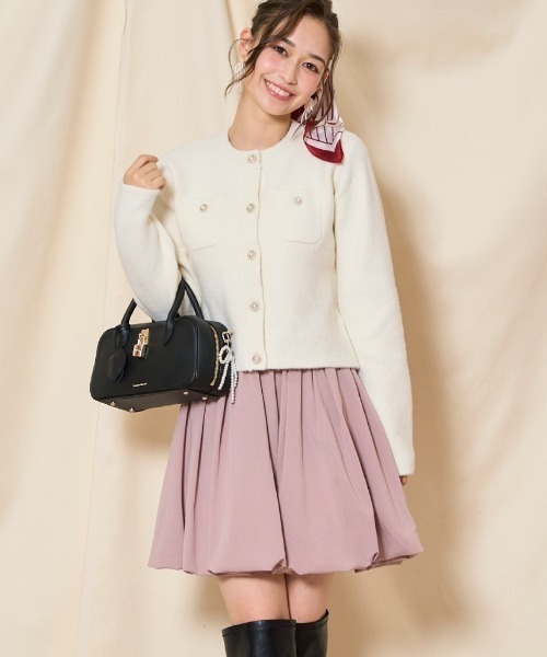 WILLSELECTION(ウィルセレクション)の「バルーンミニスカート(スカート・レディース・ブラック/オフホワイト/チャコールグレー/ピンク・FREE)」の4枚目の写真