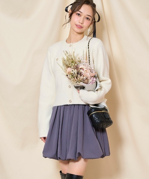 WILLSELECTION(ウィルセレクション)の「バルーンミニスカート(スカート・レディース・ブラック/オフホワイト/チャコールグレー/ピンク・FREE)」の3枚目の写真