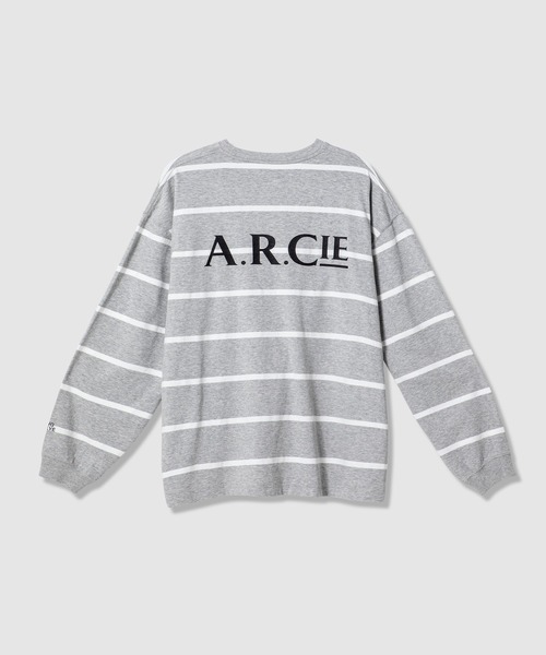 AMERICAN RAG CIE(アメリカンラグシー)の「【AMERICAN RAG CIE】90's ボーダーTEE(ユニセックス)(その他トップス・レディース・ライトグレー/ブラック・LARGE/MEDIUM)」の2枚目の写真