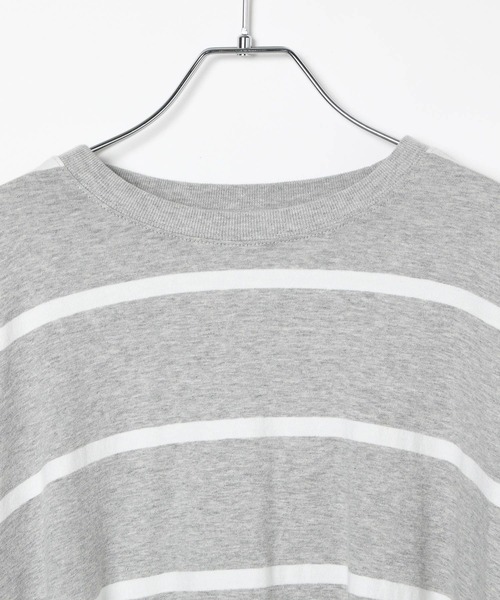 AMERICAN RAG CIE(アメリカンラグシー)の「【AMERICAN RAG CIE】90's ボーダーTEE(ユニセックス)(その他トップス・レディース・ライトグレー/ブラック・LARGE/MEDIUM)」の7枚目の写真