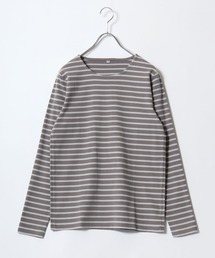 プレミアムコットンを使用した無地・ボーダー長袖Tシャツ/ロンT レディース