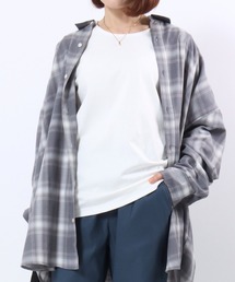Salong hameu（サロン ハミュー）の「プレミアムコットンを使用した無地・ボーダー長袖Tシャツ/ロンT レディース（Tシャツ/カットソー・メンズ）」