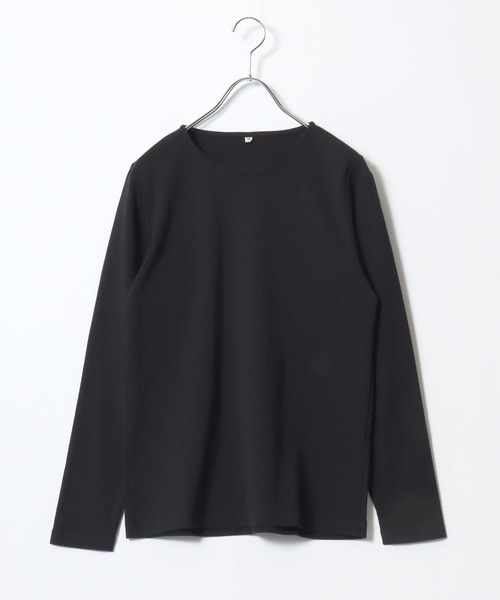 Salong hameu（サロン ハミュー）の「プレミアムコットンを使用した無地・ボーダー長袖Tシャツ/ロンT レディース（Tシャツ/カットソー・レディース・オフホワイト/ワイン系/ネイビー系/ブラック/ホワイト系/グリーン系/ベージュ系/ブラック系・M/L/LL）」の17枚目の写真