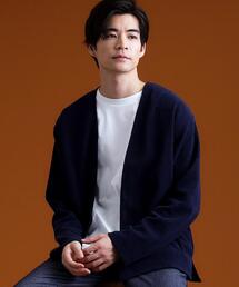 【セットでお買い得!】モールニットカーディガン+長袖Tシャツ 洗濯機OK/吸水速乾・毛玉になりにくい(Tシャツのみ)