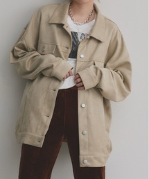 ad thie（アドティエ）の「オーバーシルエット スエードジャケット（ブルゾン・レディース）」