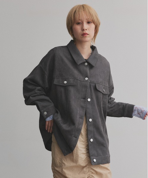 セール】オーバーシルエット スエードジャケット（ブルゾン