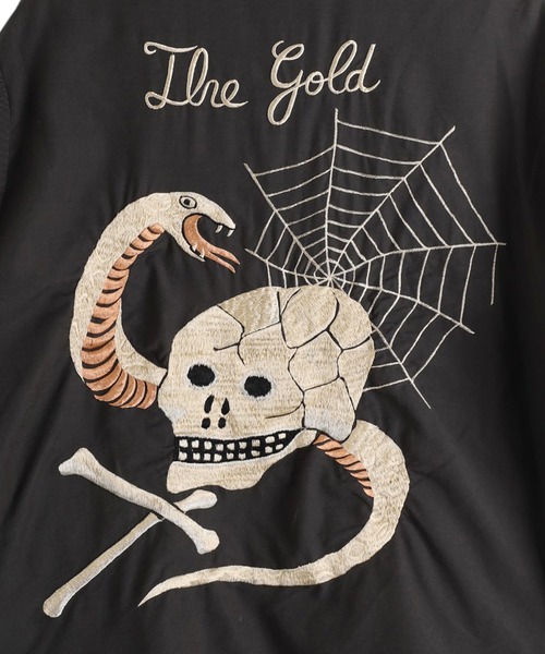 GOLD（ゴールド）の「東洋エンタープライズ GOLD / ゴールド：SKULL JACKET AGED MODEL：25B-GL15727[MUS]（ミリタリージャケット・メンズ・ブラック・M/L）」の8枚目の写真