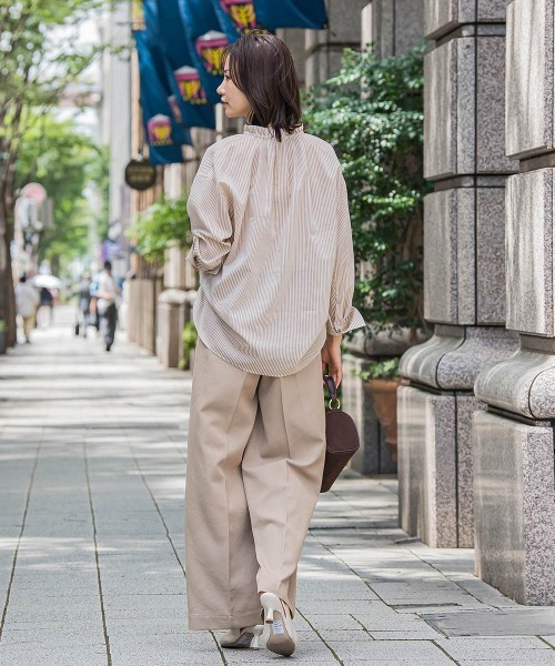 セール】後染めボイルシアーフリルブラウス≪洗濯機で洗える≫（シャツ