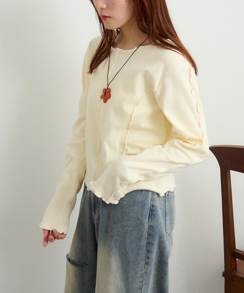 トップス　user_a752d8b7 sama トップス user_a752d8b7 sama aimoha tシャツ 七分袖風シアー