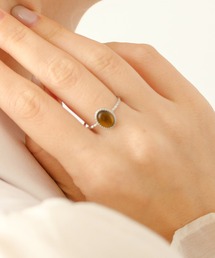 Lady Rora（レディーローラ）の「サージカルステンレス 天然石 リング サイズ調整可能 (金属アレルギー対応)（リング）」