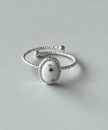 Lady Rora（レディーローラ）の「サージカルステンレス 天然石 リング サイズ調整可能 (金属アレルギー対応)（リング）」