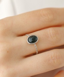 Lady Rora（レディーローラ）の「サージカルステンレス 天然石 リング サイズ調整可能 (金属アレルギー対応)（リング）」