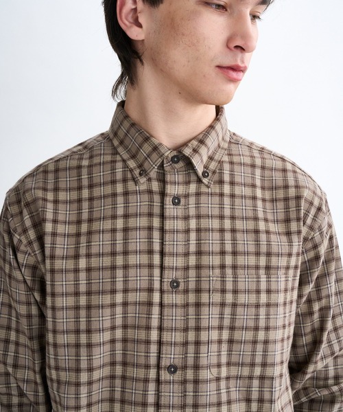 ELEMENT（エレメント）の「ELEMENT メンズ BUTTON DOWN REGULAR FLANNEL 長袖シャツ 【2025年秋冬モデル】 @autumn/エレメントボタンダウン長袖シャツ（シャツ/ブラウス・メンズ・ブラウン系その他/ブルー系その他・LARGE/X-LARGE/MEDIUM）」の5枚目の写真