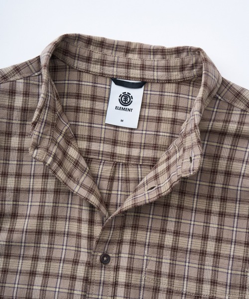 ELEMENT（エレメント）の「ELEMENT メンズ BUTTON DOWN REGULAR FLANNEL 長袖シャツ 【2025年秋冬モデル】 @autumn/エレメントボタンダウン長袖シャツ（シャツ/ブラウス・メンズ・ブラウン系その他/ブルー系その他・LARGE/X-LARGE/MEDIUM）」の9枚目の写真