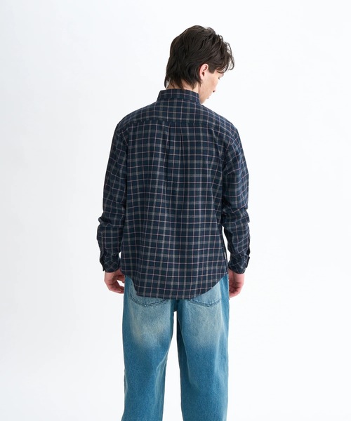 ELEMENT（エレメント）の「ELEMENT メンズ BUTTON DOWN REGULAR FLANNEL 長袖シャツ 【2025年秋冬モデル】 @autumn/エレメントボタンダウン長袖シャツ（シャツ/ブラウス・メンズ・ブラウン系その他/ブルー系その他・LARGE/X-LARGE/MEDIUM）」の8枚目の写真