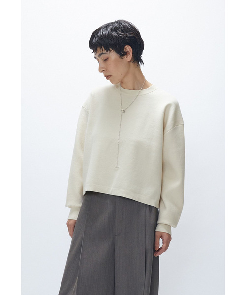 1er Arrondissement（プルミエアロンディスモン）の「ボックスショートニットプルオーバー（ニット/セーター・レディース・オフホワイト/レッド/ブラック系その他3・FREE）」の4枚目の写真