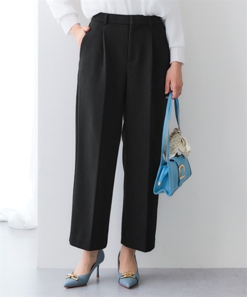 7days Life Styling(セブンデイズライフスタイリング)の「【選べる2タイプ】ウール調ふんわりジャージーパンツ (テーパード/ワイド)(スラックス・レディース・チャコールグレー/グレー系/ブラック/ブラック系・S/M/L/LL/3L/4L/5L/6L)」の20枚目の写真