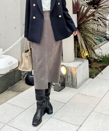 NOLLEY’S | ウォッシャブルストレッチスエード切替タイトスカート(スカート)