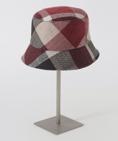 新品　未使用　ブルーレーベルクレストブリッジ　バケットハット　レッド　チェック セール】クレストブリッジチェックスラブプリペラバケットハット
