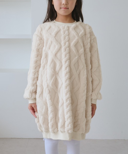 ROPE' PICNIC(ロペピクニック)の「【KIDS/キッズ】ケーブルボアワンピース(ワンピース・キッズ・ブラウン/キナリ・120/130/140/150)」の11枚目の写真