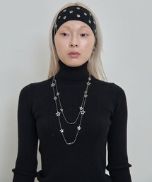 star long necklace turtle  Knit / スターロングネックレスタートルニット