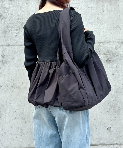 merrylatte（メリーラテ）の「ナイロン トート バッグ【Muller Rossi】（トートバッグ・レディース・ブラック・FREE）」の4枚目の写真