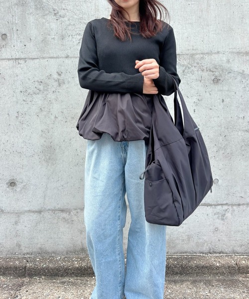 merrylatte（メリーラテ）の「ナイロン トート バッグ【Muller Rossi】（トートバッグ・レディース・ブラック・FREE）」の6枚目の写真