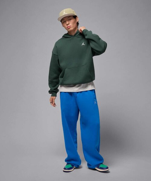 JORDAN BRAND（ジョーダンブランド）の「ジョーダン ブルックリン フリース メンズ オーバーサイズド プルオーバー パーカー / Jordan Brooklyn Fleece Men's Oversized Pullover Hoodie IB7235-316 Midnight Green（パーカー・メンズ・モスグリーン・2XL/XL/L/M/S）」の2枚目の写真