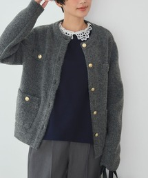 CROSS FUNCTION | 《抗菌防臭》サマ美え 金釦ニットジャケット【CROSS FUNCTION/クロスファンクション】(カーディガン/ボレロ)