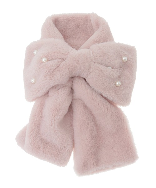 パールリボン付きファーティペット（マフラー）｜Maison de FLEUR