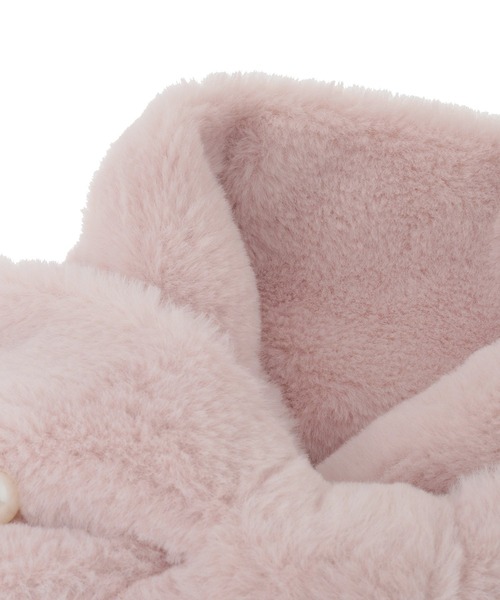 パールリボン付きファーティペット（マフラー）｜Maison de FLEUR