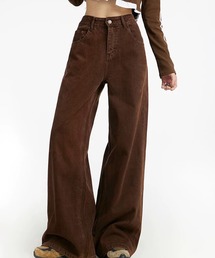 lulufa（ルルファ）の「ストレートワイドデニムパンツ / フルレングス ゆるシルエット ジーンズ（デニムパンツ）」