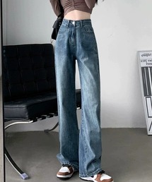 lulufa（ルルファ）の「ストレートワイドデニムパンツ / フルレングス ゆるシルエット ジーンズ（デニムパンツ）」