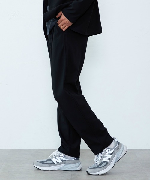 EDWIN（エドウィン）の「EDWIN エドウィン デニスラ URBAN FUNCTION テーパード ウールライクスラックス ストレッチ 洗える（スラックス・メンズ・ネイビー/ブラック・MEDIUM/LARGE/SMALL/X-LARGE）」の4枚目の写真