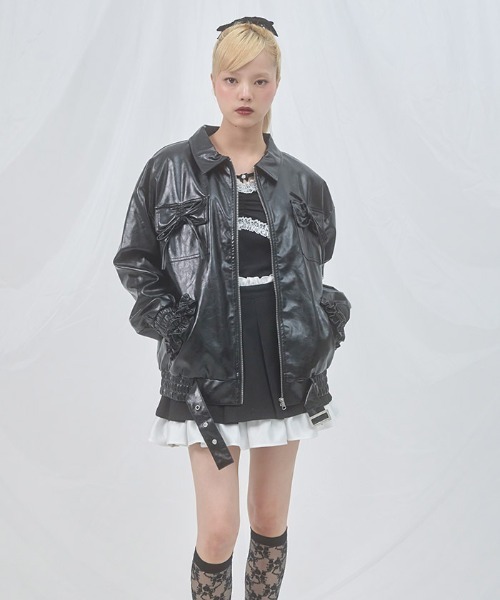 FickleBebe(フィクルベベ)の「レイヤードプリーツスカート(スカート・レディース・ブラック/グレー・0/1)」の12枚目の写真