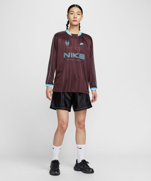 NIKE（ナイキ）の「ナイキ NIKE ナイキ  NSW ジャージー L/S トップ（ジャージ・レディース・ピンク/バーガンディー・M/L）」の4枚目の写真
