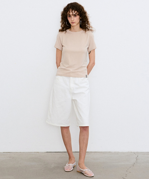 NICK&NICOLE(ニックアンドニコール)の「DENIM BERMUDA PANTS_IVORY(デニムパンツ・レディース・その他・MEDIUM/LARGE/SMALL)」の5枚目の写真