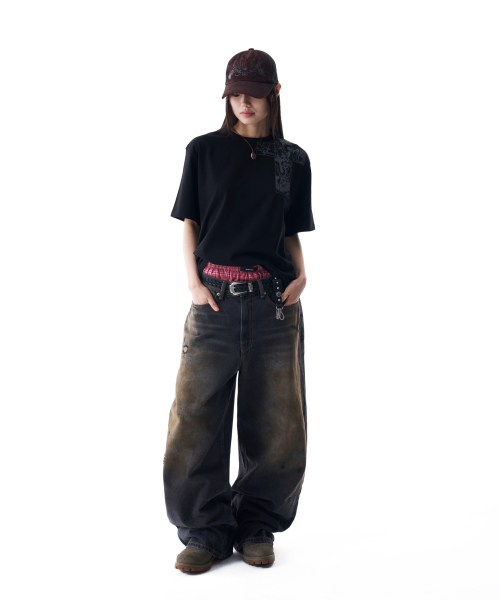 AAKAM（アーカム）の「CROS2 Printed Half Top (Black)（Tシャツ/カットソー・レディース・その他・1/2）」の5枚目の写真