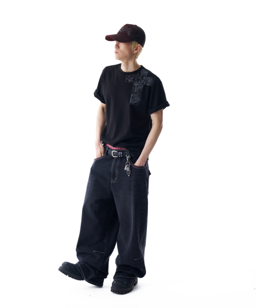 AAKAM（アーカム）の「CROS2 Printed Half Top (Black)（Tシャツ/カットソー・レディース・その他・1/2）」の10枚目の写真