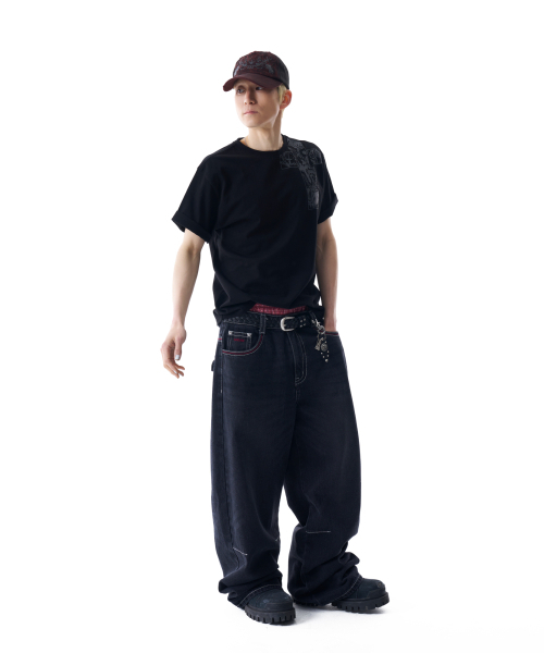 AAKAM（アーカム）の「CROS2 Printed Half Top (Black)（Tシャツ/カットソー・レディース・その他・1/2）」の11枚目の写真
