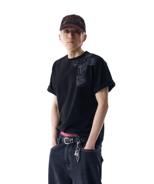 AAKAM（アーカム）の「CROS2 Printed Half Top (Black)（Tシャツ/カットソー・レディース・その他・1/2）」の12枚目の写真