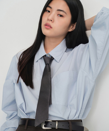 MUSINSA STANDARD WOMAN(VTX^_[hE[})Women's Silk Slash Cut Tie [Gray](lN^C)