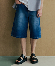 NODU（ノードユー）の「サイド切り替えウォッシングバミューダショートパンツ[ブルー]（その他パンツ）」