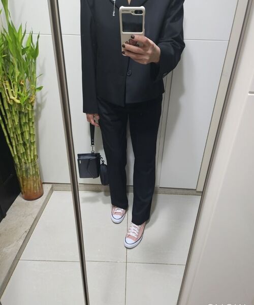 MUSINSA STANDARD（ムシンサスタンダード）の「特大クロップドブレザー[ブラック]（テーラードジャケット・メンズ・その他・MEDIUM/LARGE/X-LARGE/XX-LARGE）」の18枚目の写真