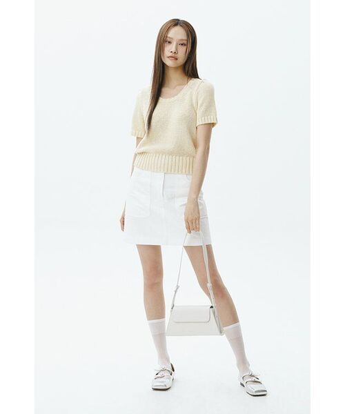 TTUDEMENT（トュードメント）の「COTTON MINI SKIRT WHITE（スカート・レディース・その他・MEDIUM/SMALL）」の6枚目の写真
