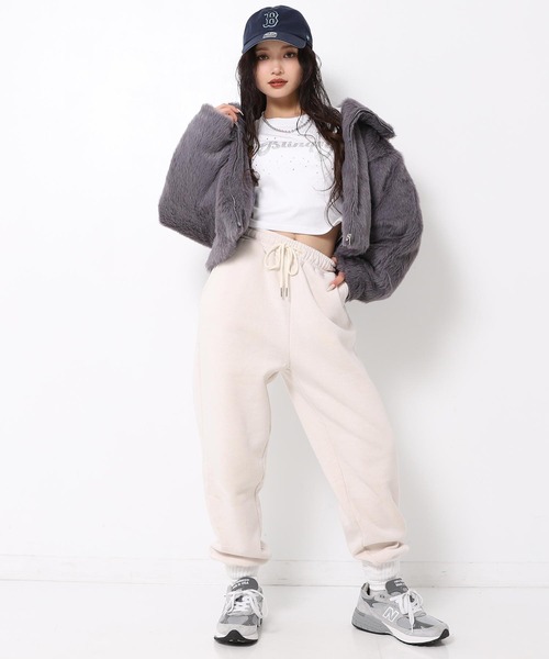 ANAP（アナップ）の「ハイネック フェイク ファー ブルゾン（ブルゾン・レディース・ピンク/グレー/ブラック・F）」の12枚目の写真